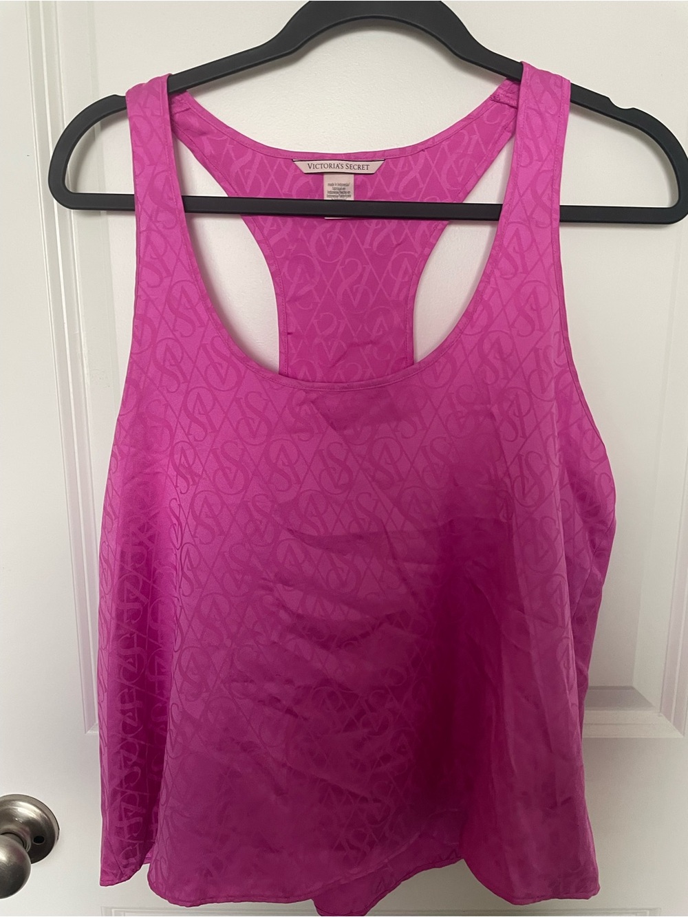 Victoria's Secret Hot Pink Logo Racerback Tank